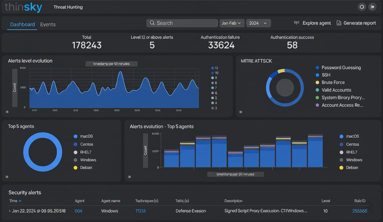 Thinsky Threat Hunting Dashboard